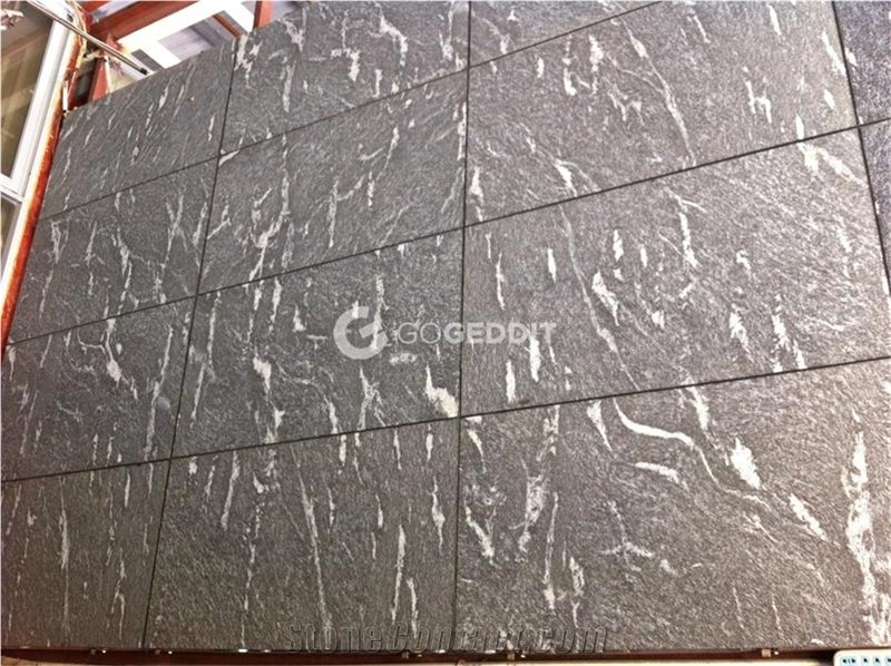 Via Lactea Brazil Jet Mist Black Granite Tile