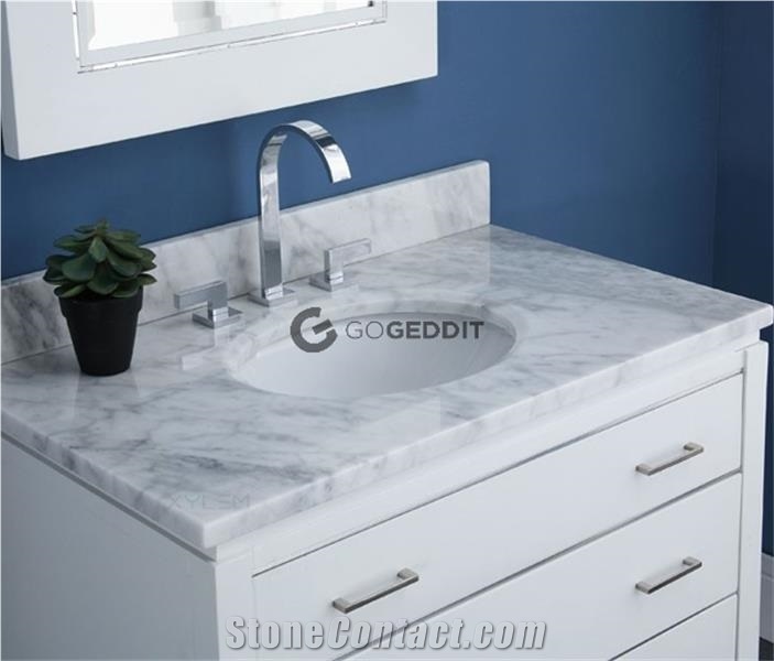 Volakas White Marble Bathroom Vanity Top