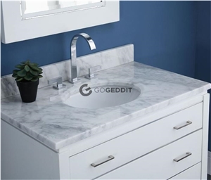 Volakas White Marble Bathroom Vanity Top
