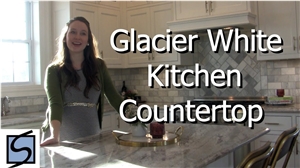 Glacier White Granite Kitchen Countertop