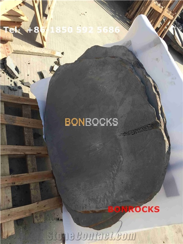 Basalt and Lava Stone Slab, China Black Basalt