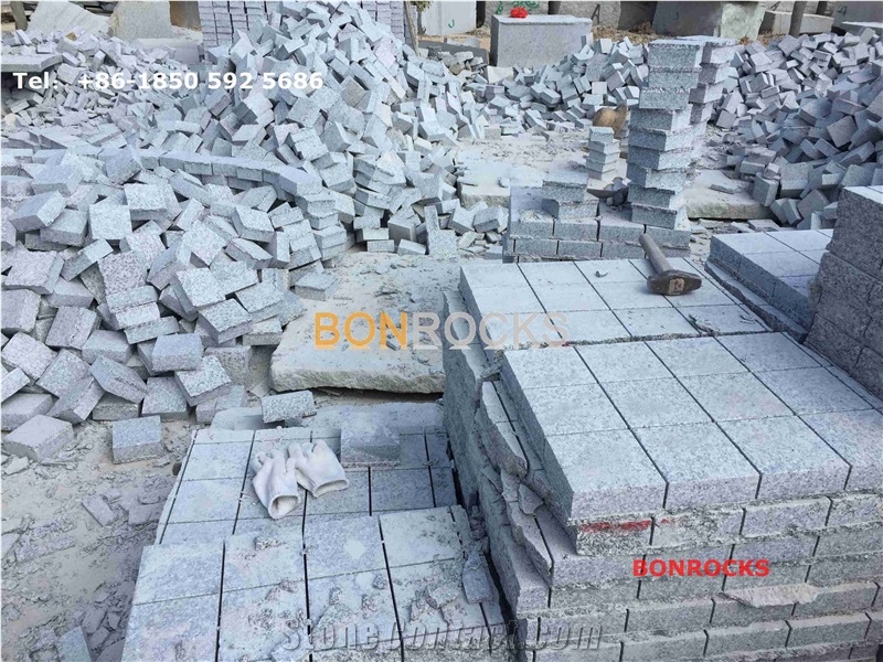 G623 China Bianco Sardo Granite Flamed Cube Stone