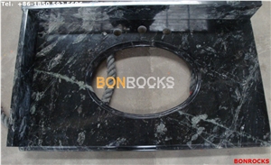 Golden Galaxy Black Granite Vanity Tops