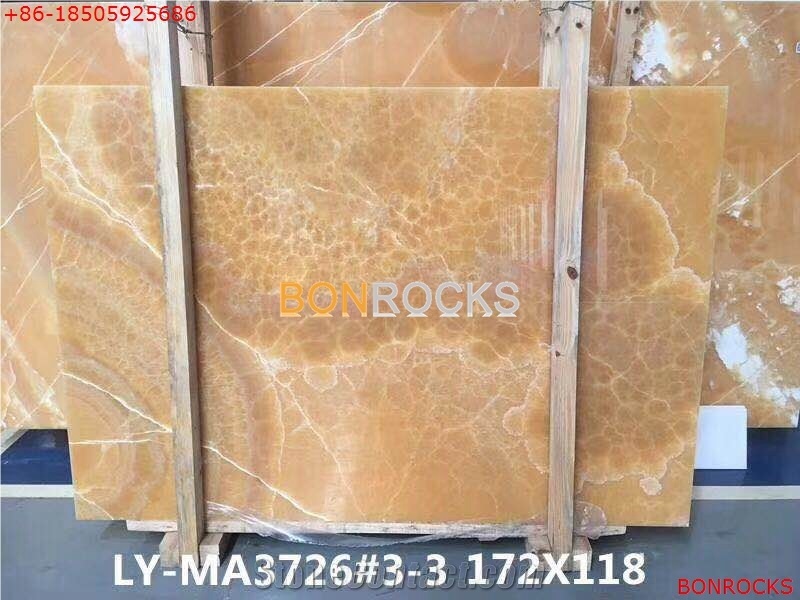 High Quality Orange Onyx Slabs Used for Countertop