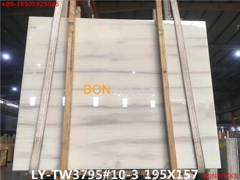 White Onyx Slab with Veins for Countertop