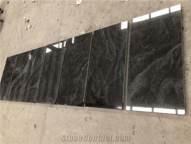 American Black Virginia Mist Granite Polishe Tiles
