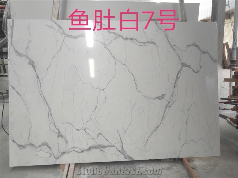 Artificial Calacatta Marble Stone Slabs for Wall
