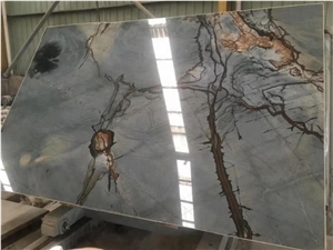 Blue Luxury Stonepolished Slabs for Feature Wall