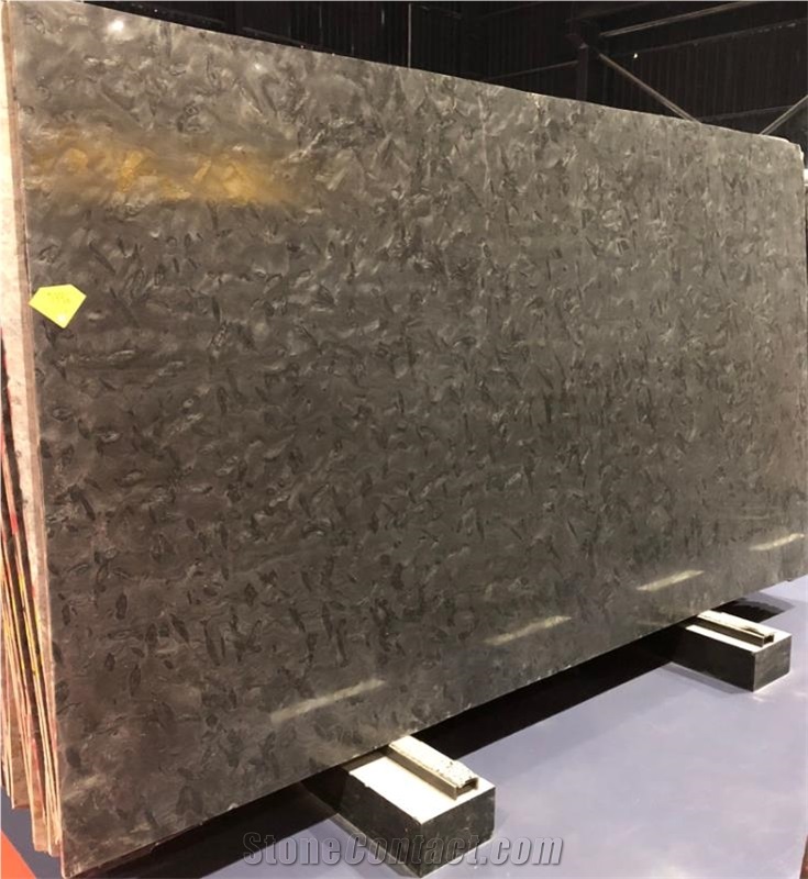 Brazil Acid Washing Matrix Black Granite Tile Slab