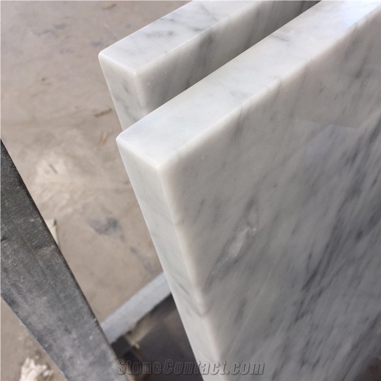 Carrara White Marble Bathroom Vanity Countertops