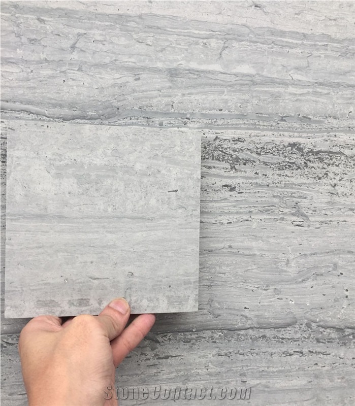 China Blue Wood Vein Marble Slabs For Wall Tiles