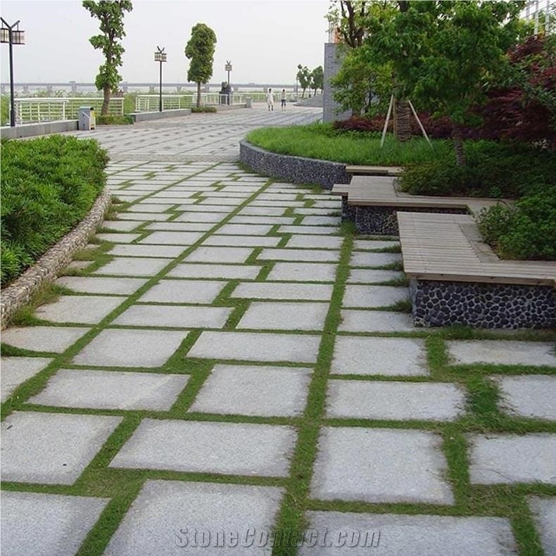 China G603 Grey Granite Flamed Tiles Urban Paving