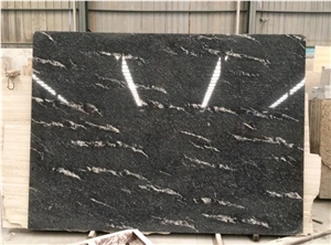 China Nero Uuvolato Black Granite Polished Tiles