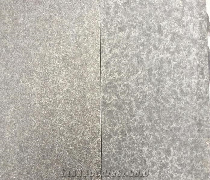 China New G684 Basalt Black Flamed Flooring Tiles