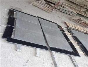 China Shanxi Black Granite Bush-Hammered Tiles