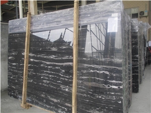 China Silver Portoro Black Marble Polished Decor
