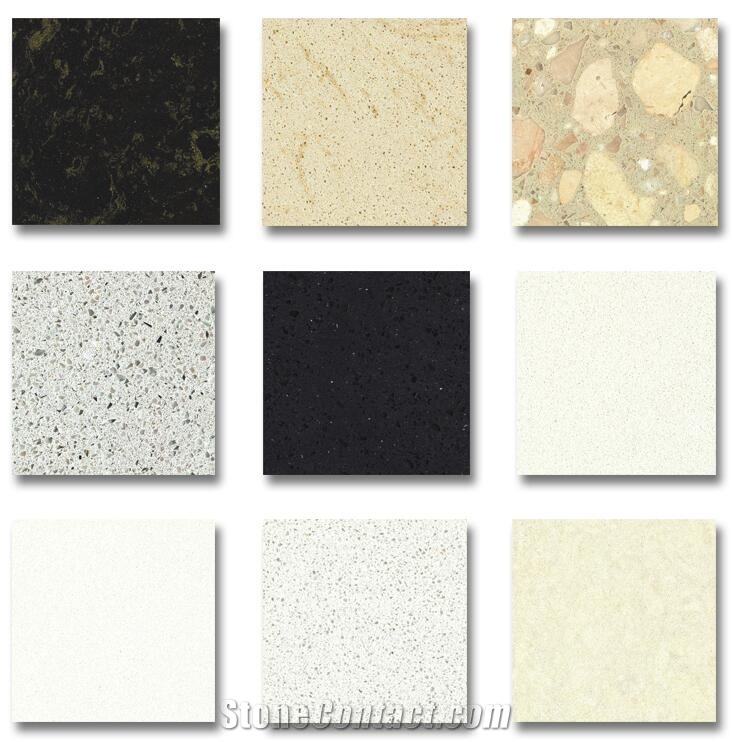 China White Color Engineered Stone Tiles