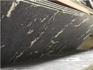Chinese Black Nero Uuvolato Granite Polished Slabs