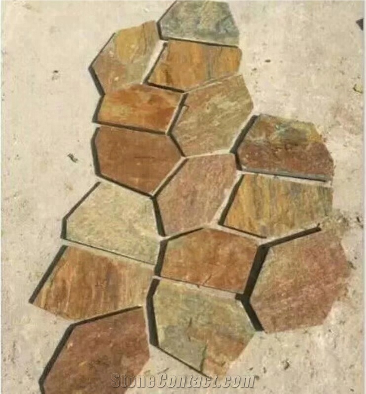 Chinese Natural Random Slate Stone Paving Tile