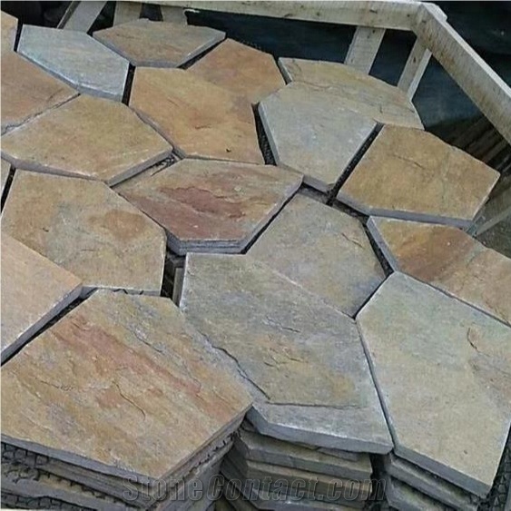 Chinese Natural Random Slate Stone Paving Tile