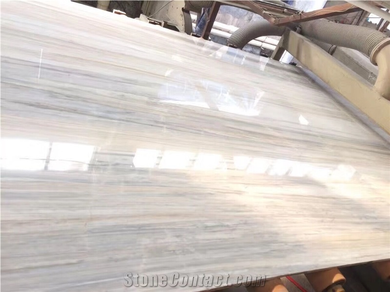 Eurasian White Wood Marble Slab for Wall and Floor