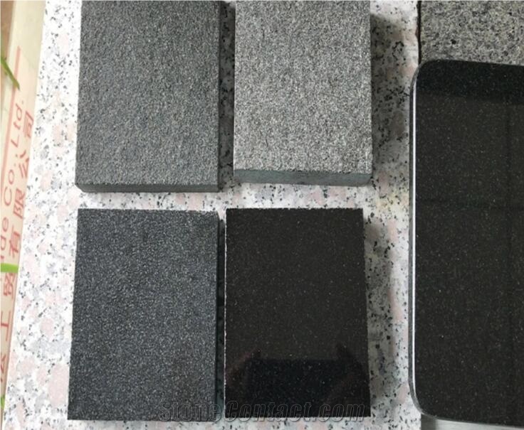 Flamed Absolute Black Granite for Paver