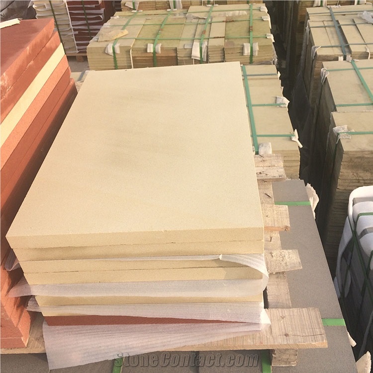 Honed China Beige Sandstone Wall Covering Tiles