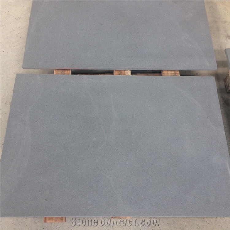 Honed China Sichuan Black Sandstone Flooring Tile