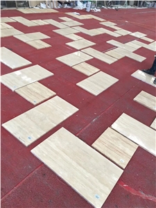 Honed Iran Mahallat Beige Travertine Floor Tiles