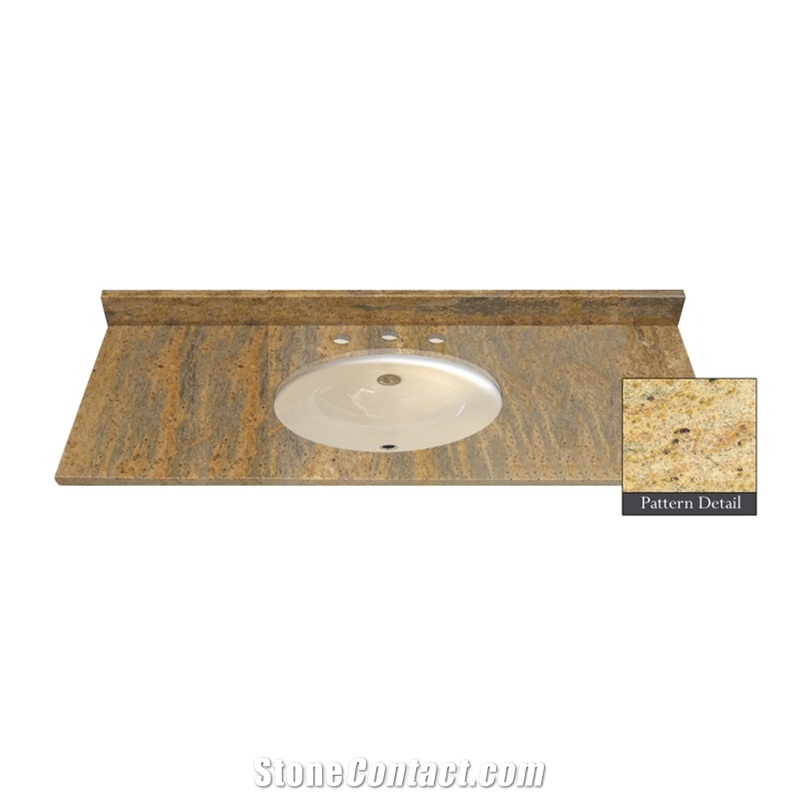 India Cachmere Gold Granite Polished Vanity Countertop