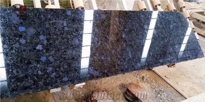 India Labrador Antique Blue Granite Polished Slabs
