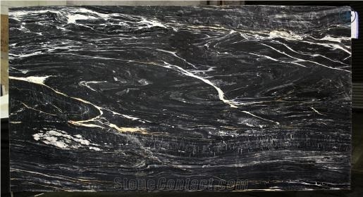 Italy Zebrino Black Marble Tile Slab