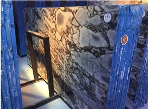 Luxury Stone New Marble Silver Blue Slabs