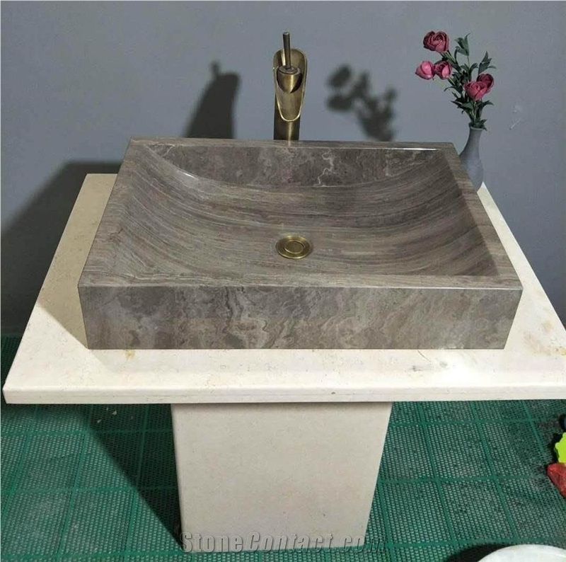 Natural Stone Sink and Stone Bowl for Bathroom