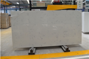 Polished China White Carrara Quartz Stone Slabs