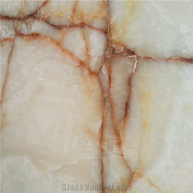 Polished Iran White Snow Onyx Stone Slabs