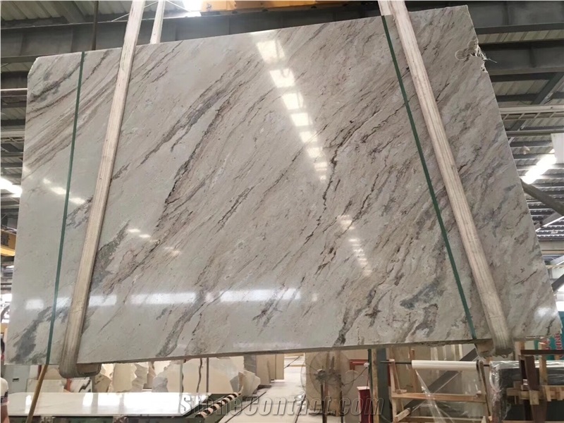 Polished Italy Light Palissandro Brown Marble Slab