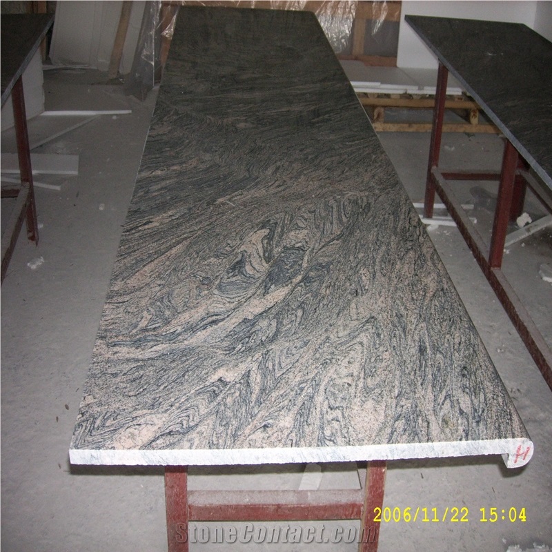 Polished Juparana Grey China Granite Countertop