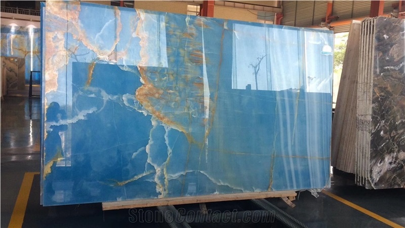 Polished Natural Iran Dream Ocean Onyx Stone Slabs from China ...