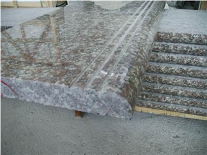 Polished Peach Red Granite for Stairs,Steps