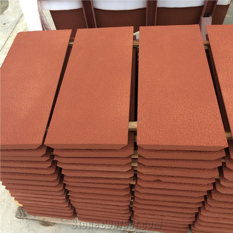 Polished Sichuan Red Sandstone Wall Covering Tiles
