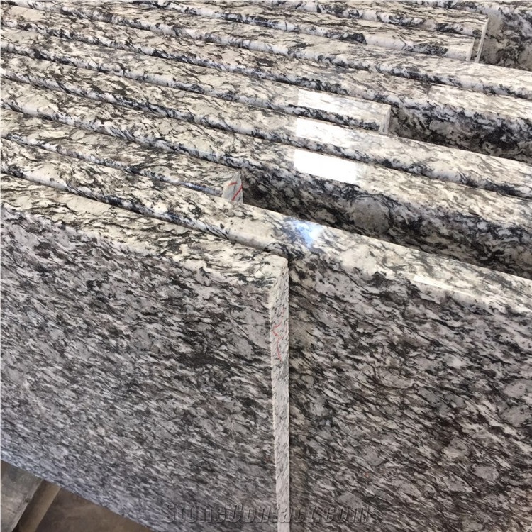 Polished White Sea Wave Granite Stone Countertops