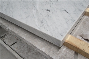 Prefab Italy White Carrara Marble Kitchen Worktops