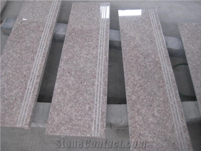 Purple Peach Granite Tiles Stairs, Riser, Tread