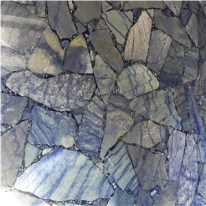 Semi Precious Azul Macauba Stone Wall
