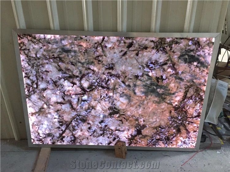 Semi Precious Stone Slabs Backlit Customized