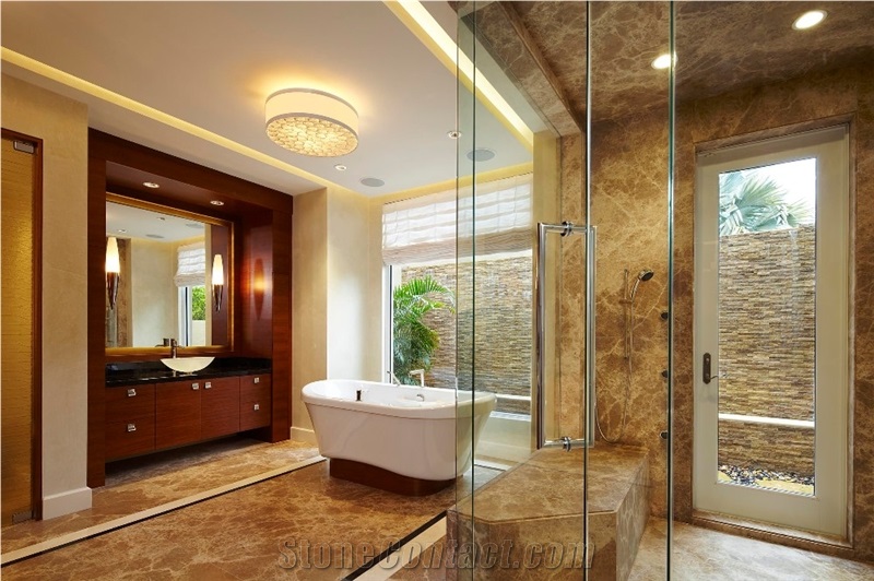 Turkey Mugla Light Emperador Marble Bathroom Tiles