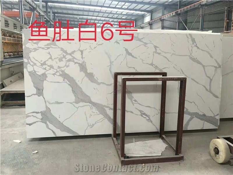 White Faux Stone Calaeatta Artificial Marble