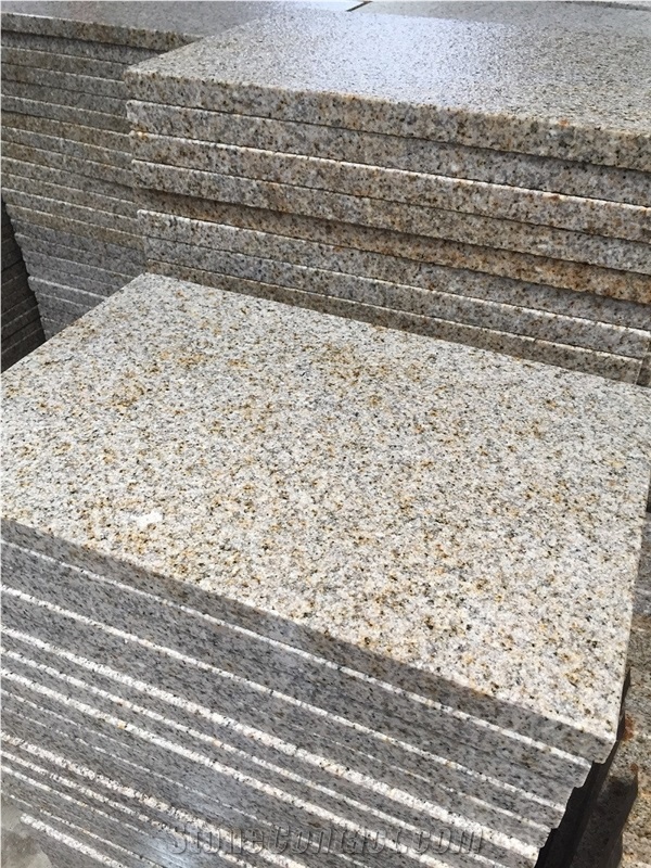 Yellow Granite Flamed Tiles Paver for Flooring