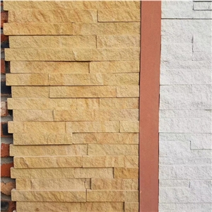 Yellow Sandstone Culture Stone for Wall Decoration
